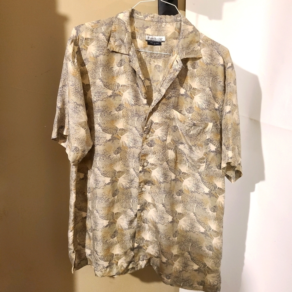 FireThorn Silk Causal Button Up
